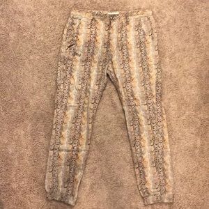 Snake Print Publish Jogger Pants Size 34